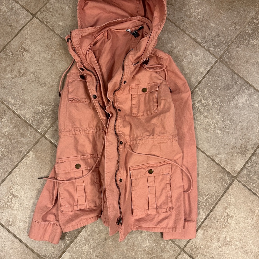Market & Spruce Pink Hooded Jacket - Stitch Fix Exclusive